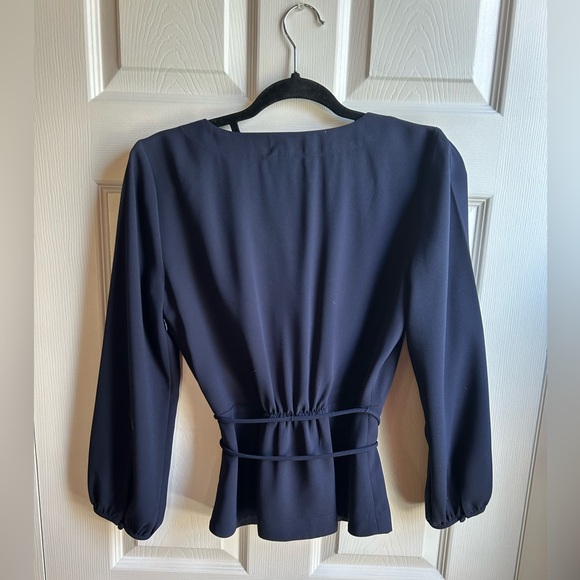 Navy Wrap-style Blouse - J. Crew - Size 4 - Picture 4 of 7